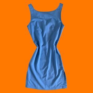 90's 00's vintage blue sleeveless minimalist y2k bodycon dress Size 7/8 express